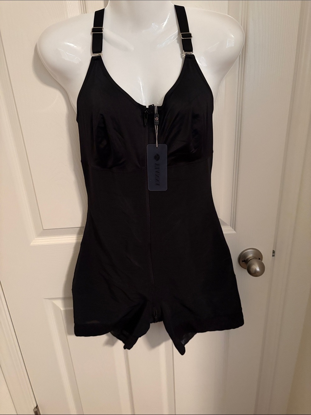 Black Full-Body Shaping Romper by Yianna